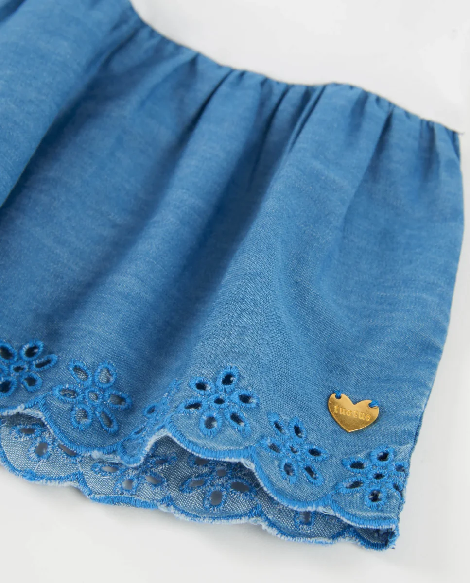 Vestido de niña de punto y diseño marino con lentejuelas - Imagen 5