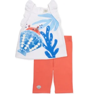 Conjunto de niña de punto y diseño marino