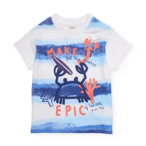 Camiseta de niño de punto y divertido diseño frontal