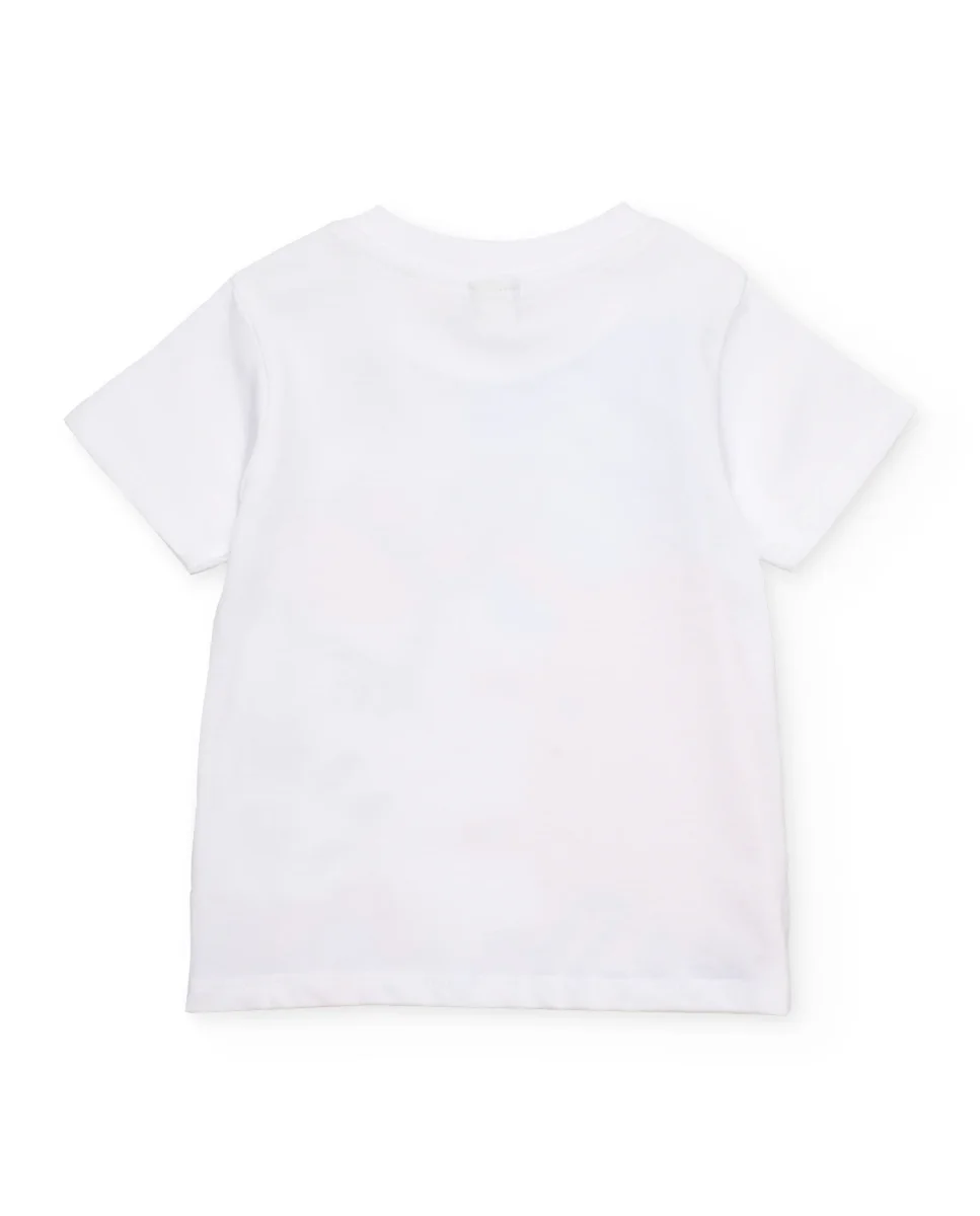 Camiseta de niño de punto y cierre en hombro - Imagen 3
