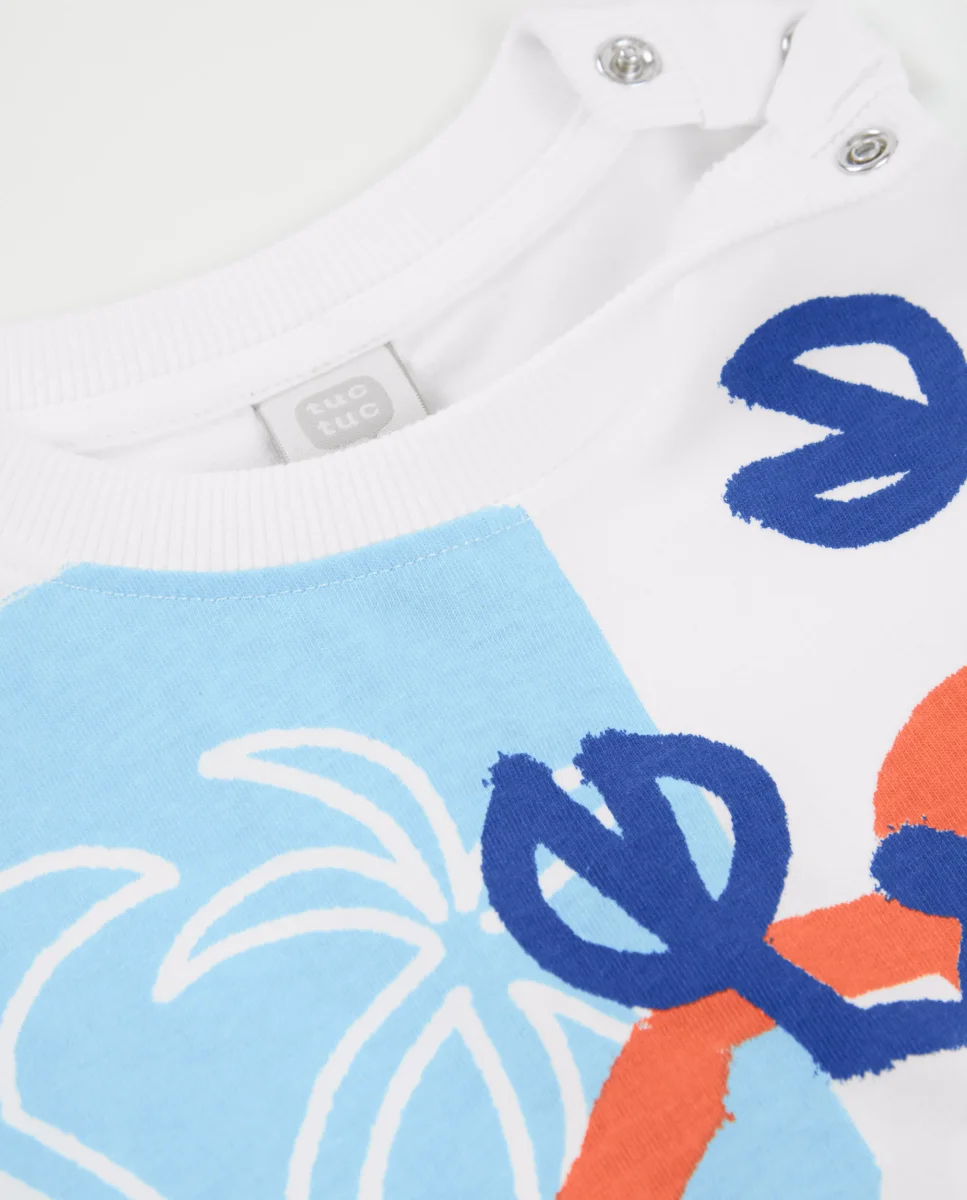 Camiseta de niño de punto y cierre en hombro - Imagen 4