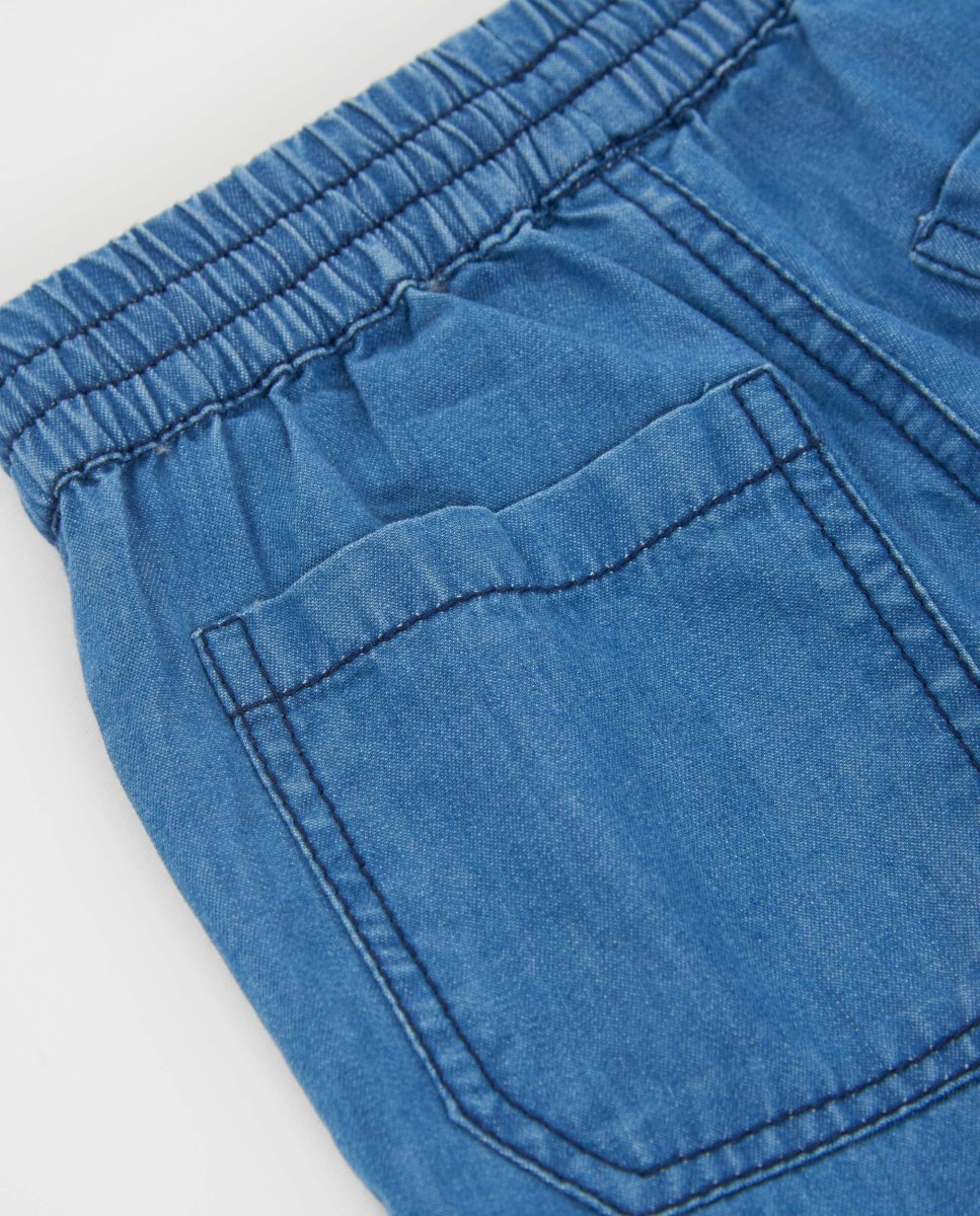 Bermuda de niño de plana y tejido denim - Imagen 5