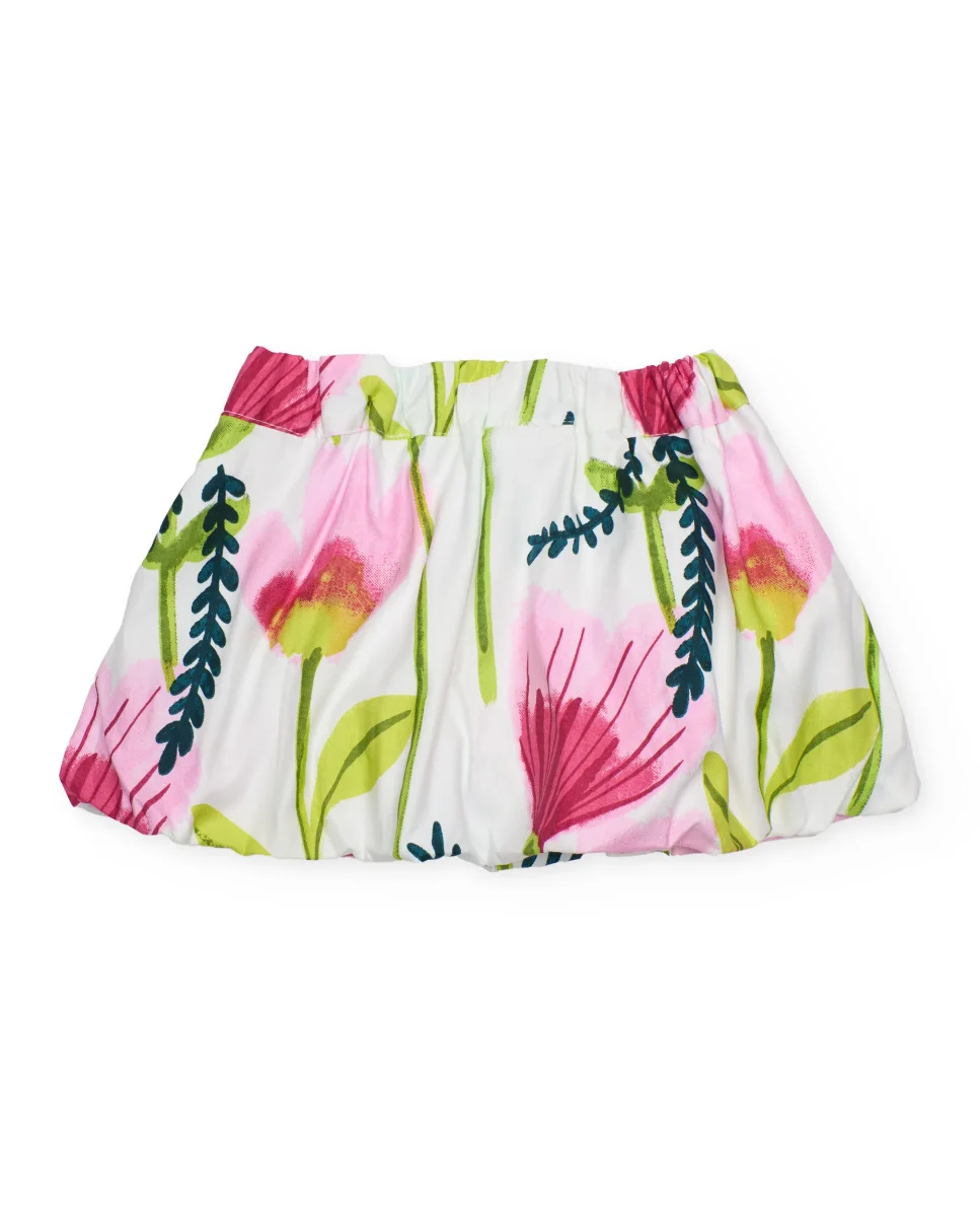 Falda de niña de plana con diseño floral - Imagen 3