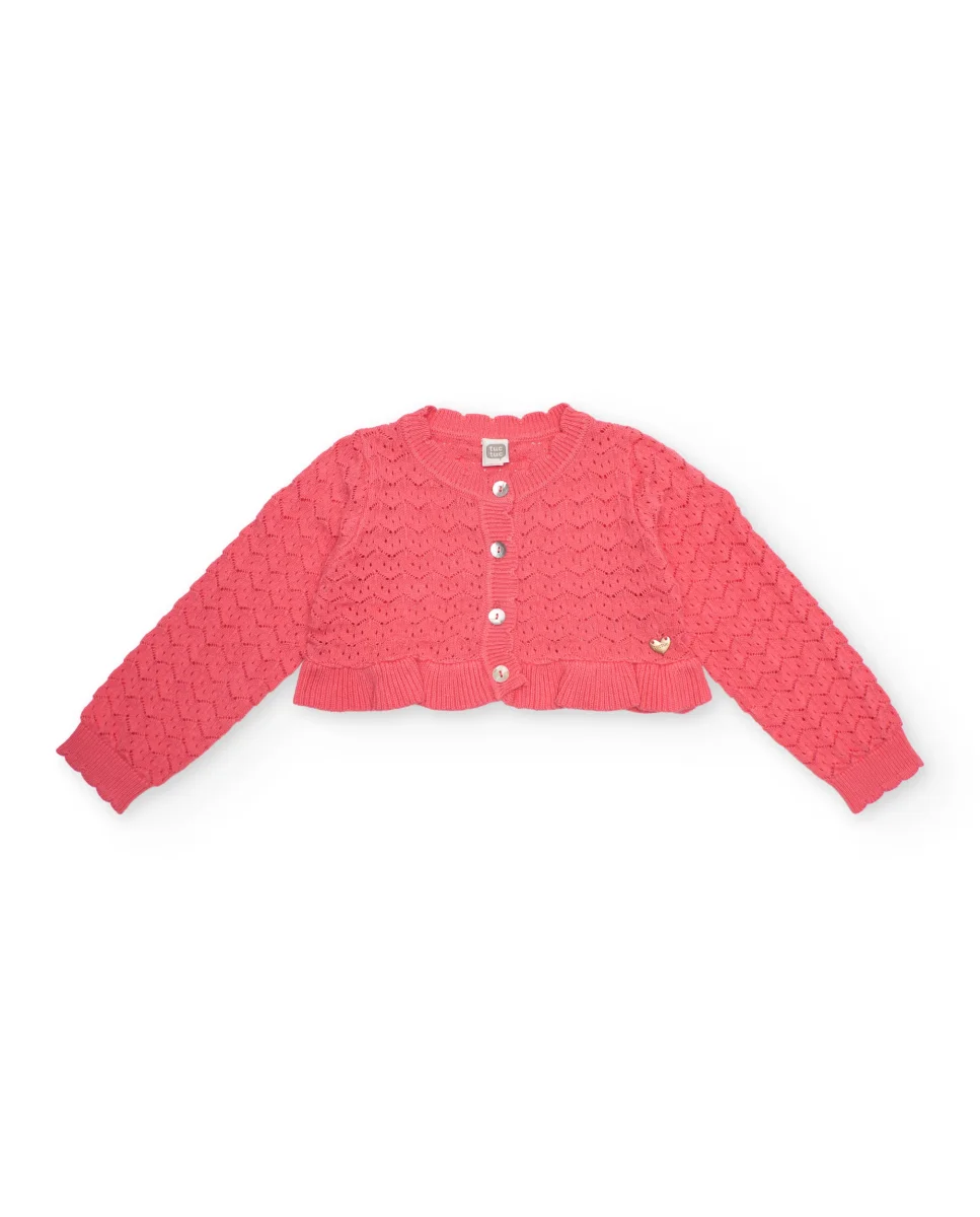Chaqueta de niña de tricot con silueta corta - Imagen 2
