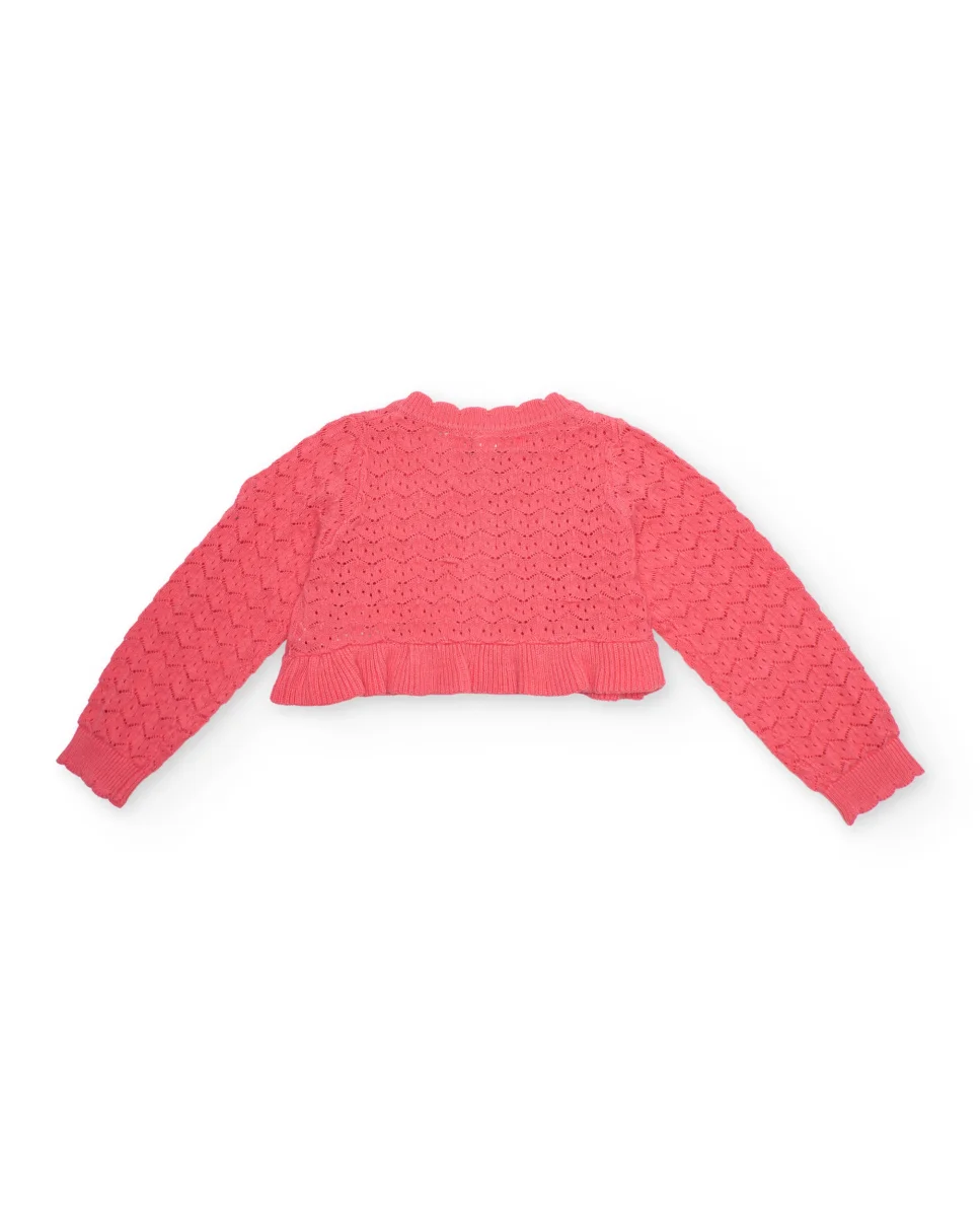 Chaqueta de niña de tricot con silueta corta - Imagen 3