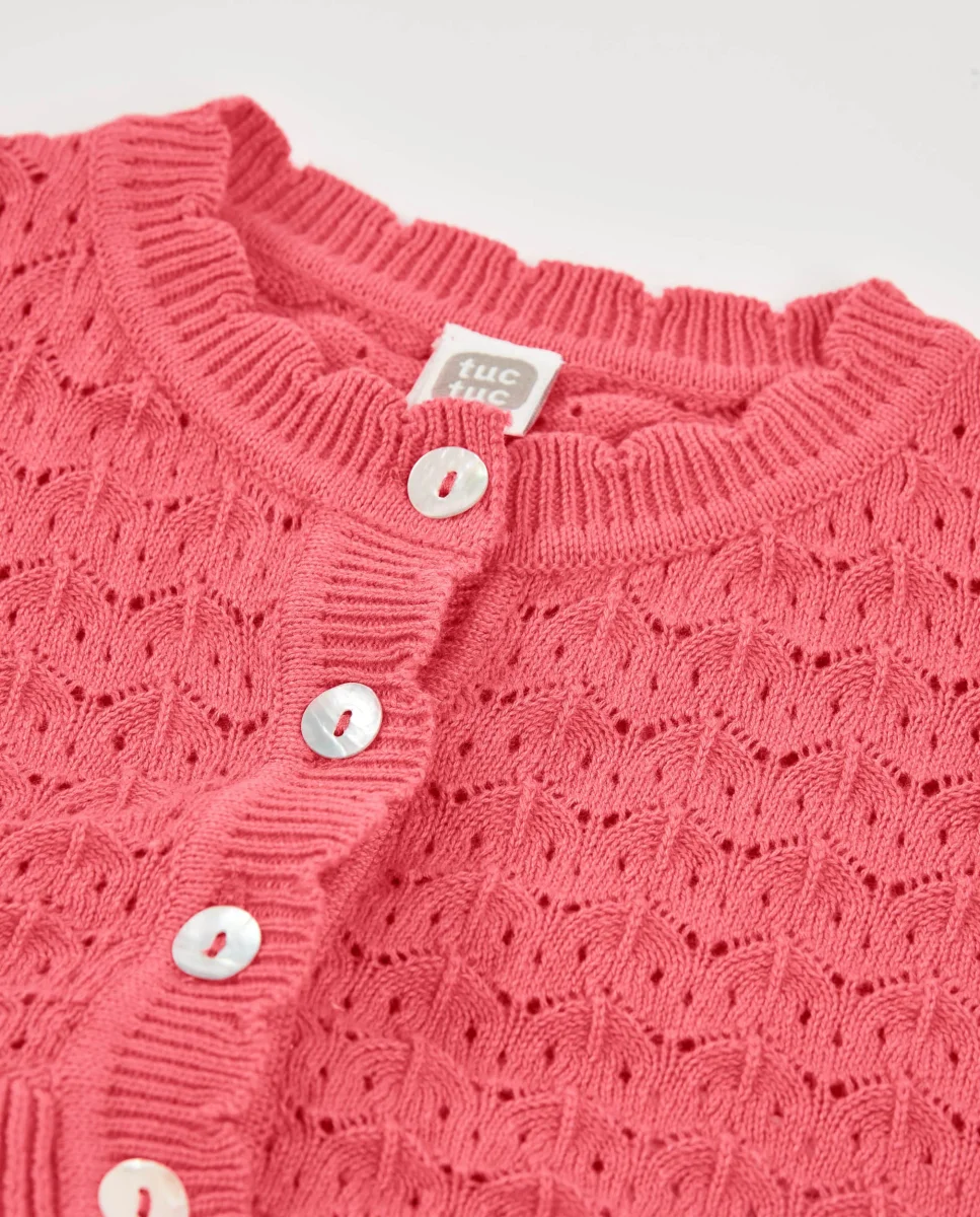Chaqueta de niña de tricot con silueta corta - Imagen 4