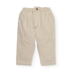 Pantalones de niño de plana con cinturilla elástica