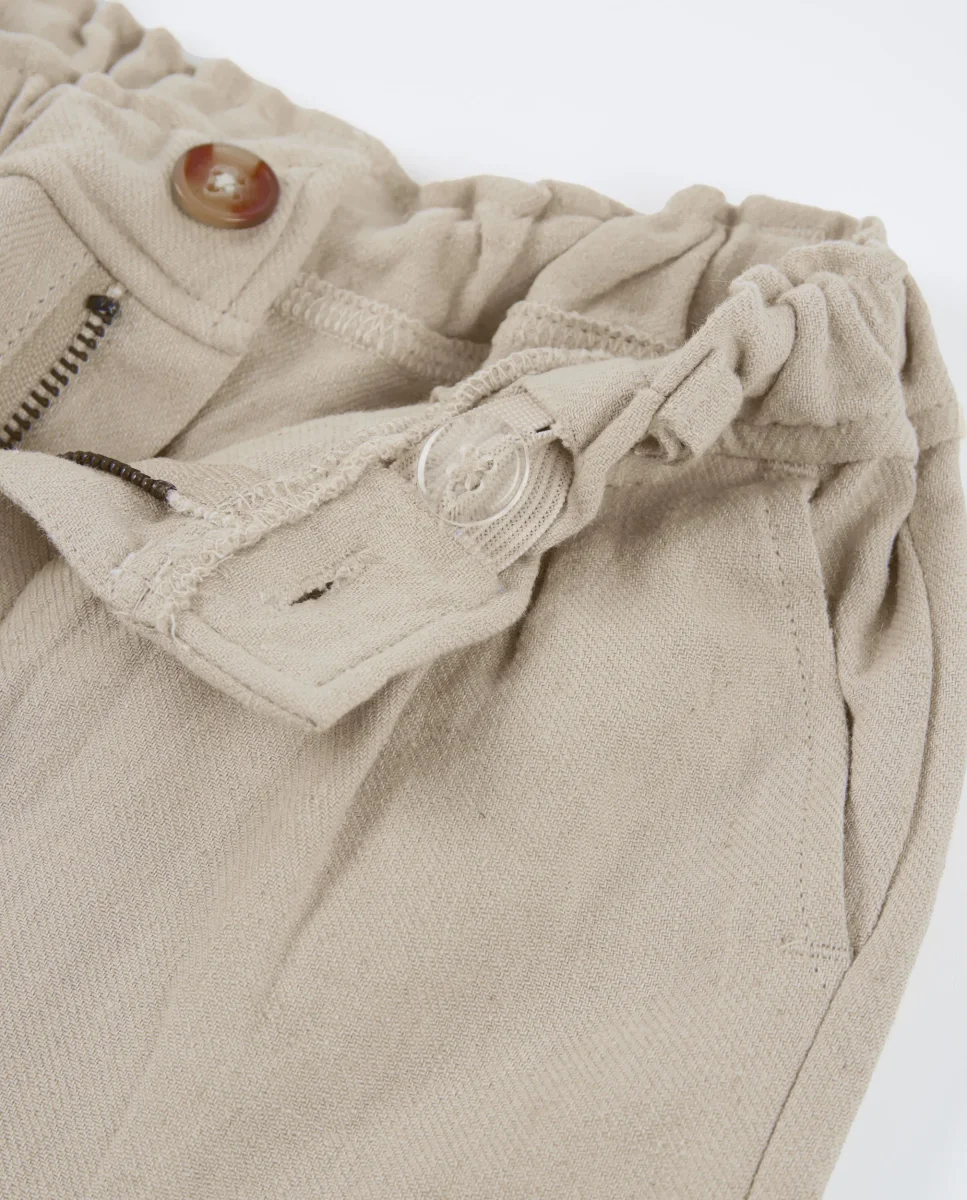 Pantalones de niño de plana con cinturilla elástica - Imagen 4