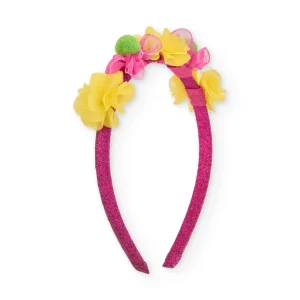 Diadema de niña de plana con adornos florales