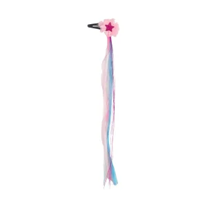 Clip pelo de niña de largas fibras de colores