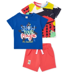 Conjunto de niño de punto de tres piezas