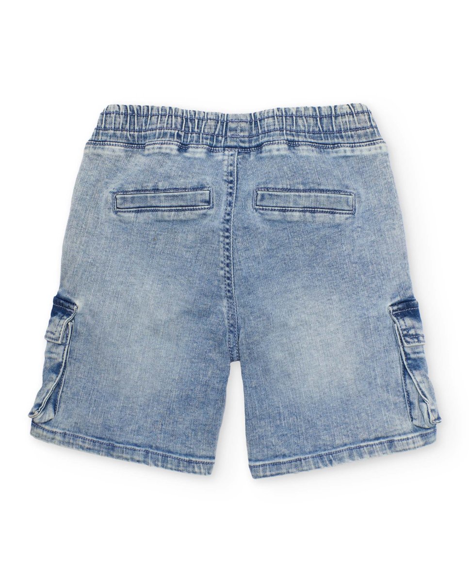 Bermuda de niño de plana y tejido denim - Imagen 4