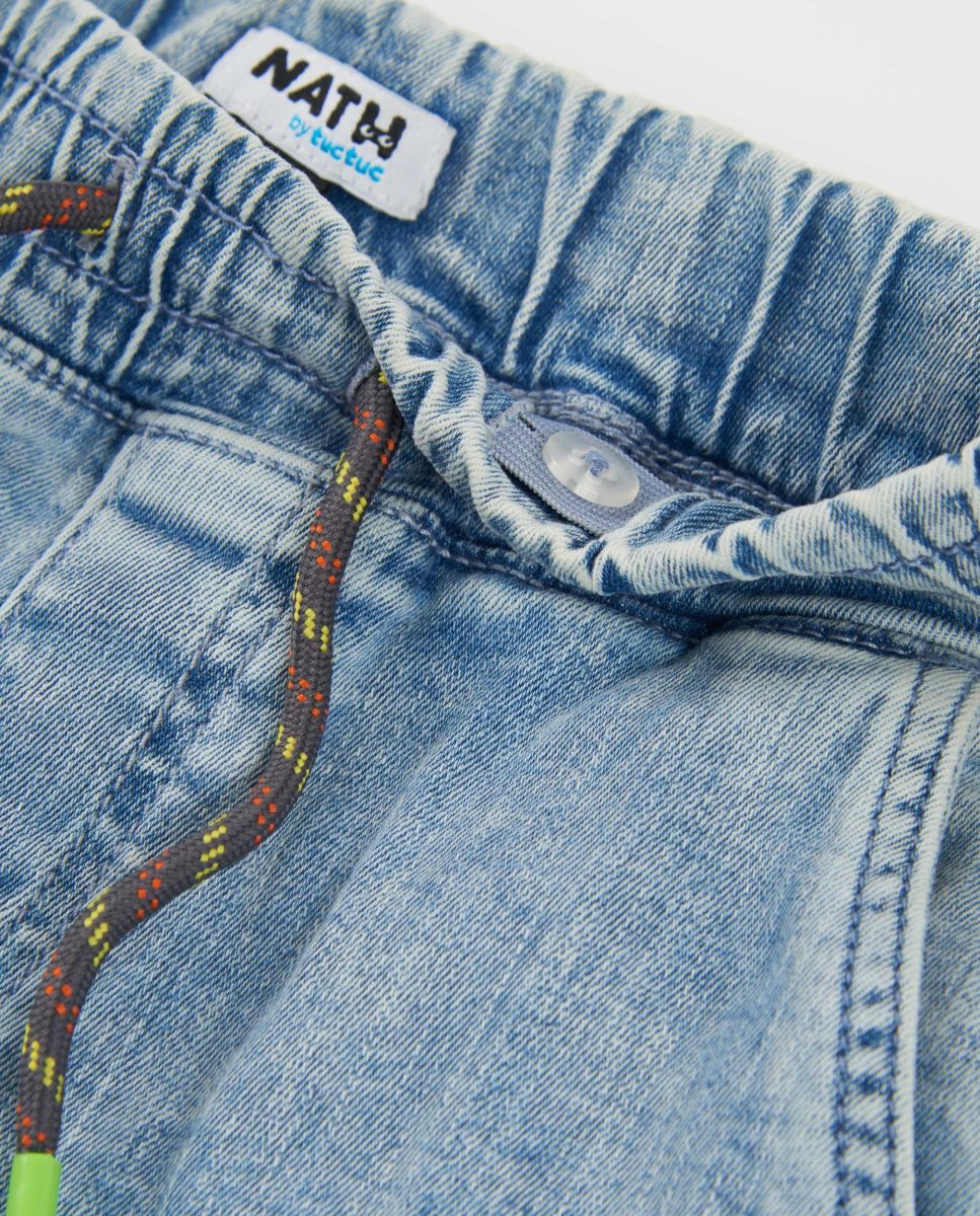 Bermuda de niño de plana y tejido denim - Imagen 5