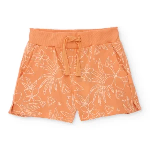 Short de niña de punto con estampado floral