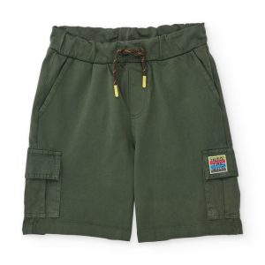 Bermuda de niño de punto con bolsillos cargo