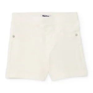 Short de niña de punto y tejido elástico
