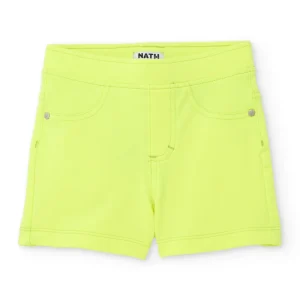 Short de niña de punto y tejido elástico