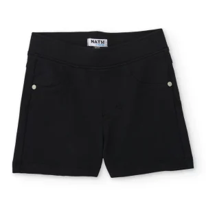 Short de niña de punto y tejido elástico