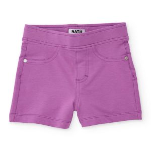 Short de niña de punto y tejido elástico