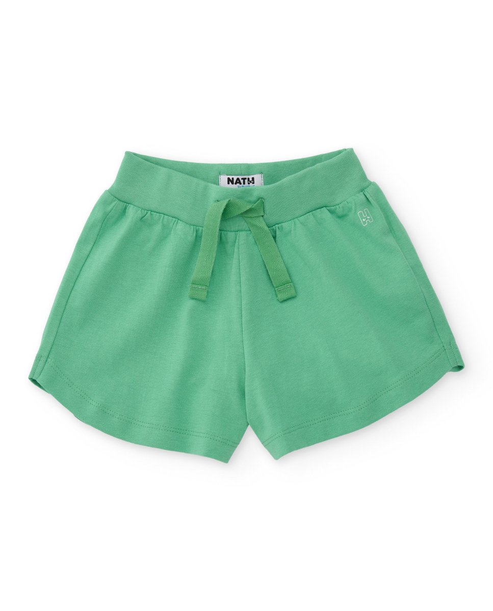 Short de niña de punto con bolsillos laterales