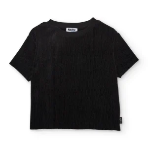 Camiseta de niña de punto con tejido canalé