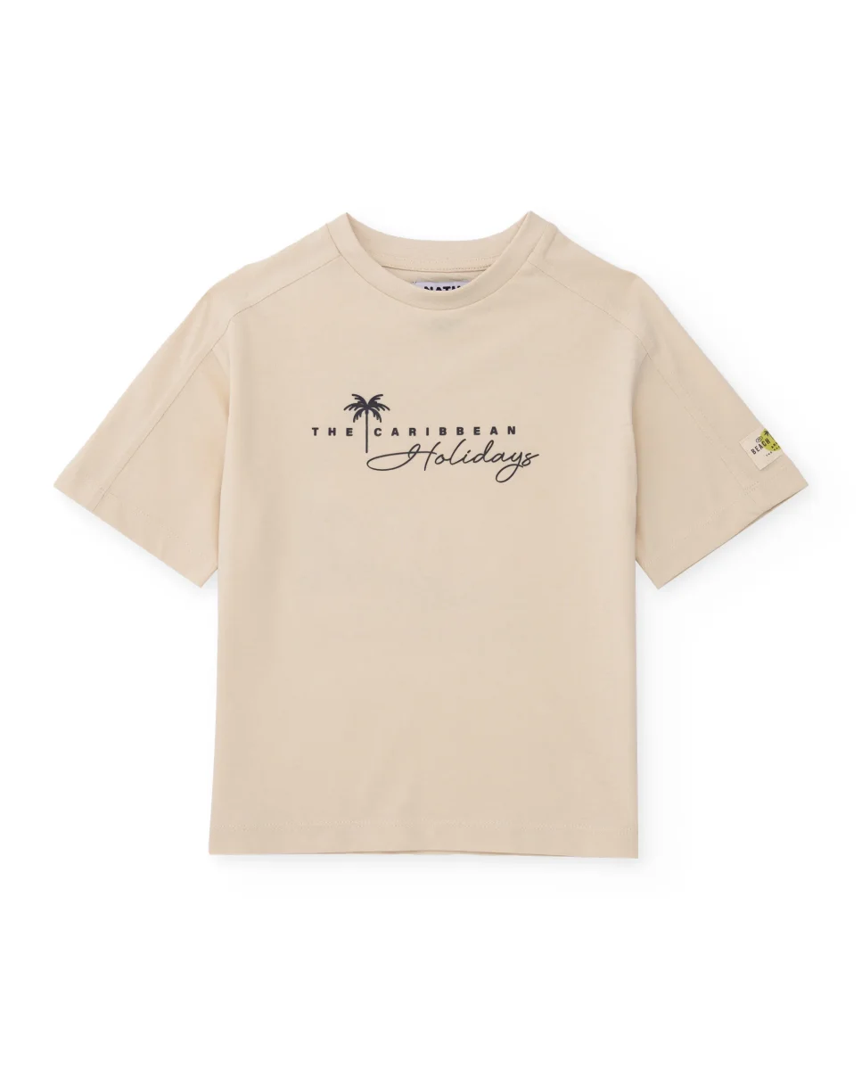 Camiseta de niño de punto con estampado caribeño - Imagen 4