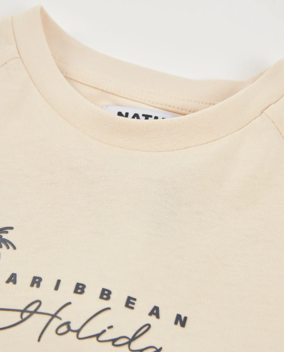 Camiseta de niño de punto con estampado caribeño - Imagen 6