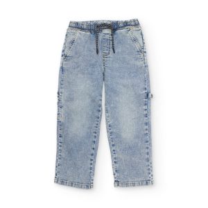 Pantalones de niño de plana y tejido denim