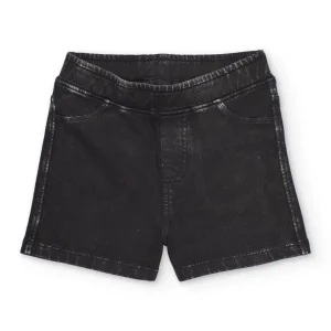 Short de niña de punto con efecto lavado