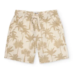 Bermuda de niño de plana con estampado de palmeras