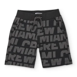 Bermuda de niño de punto con estampado de letras