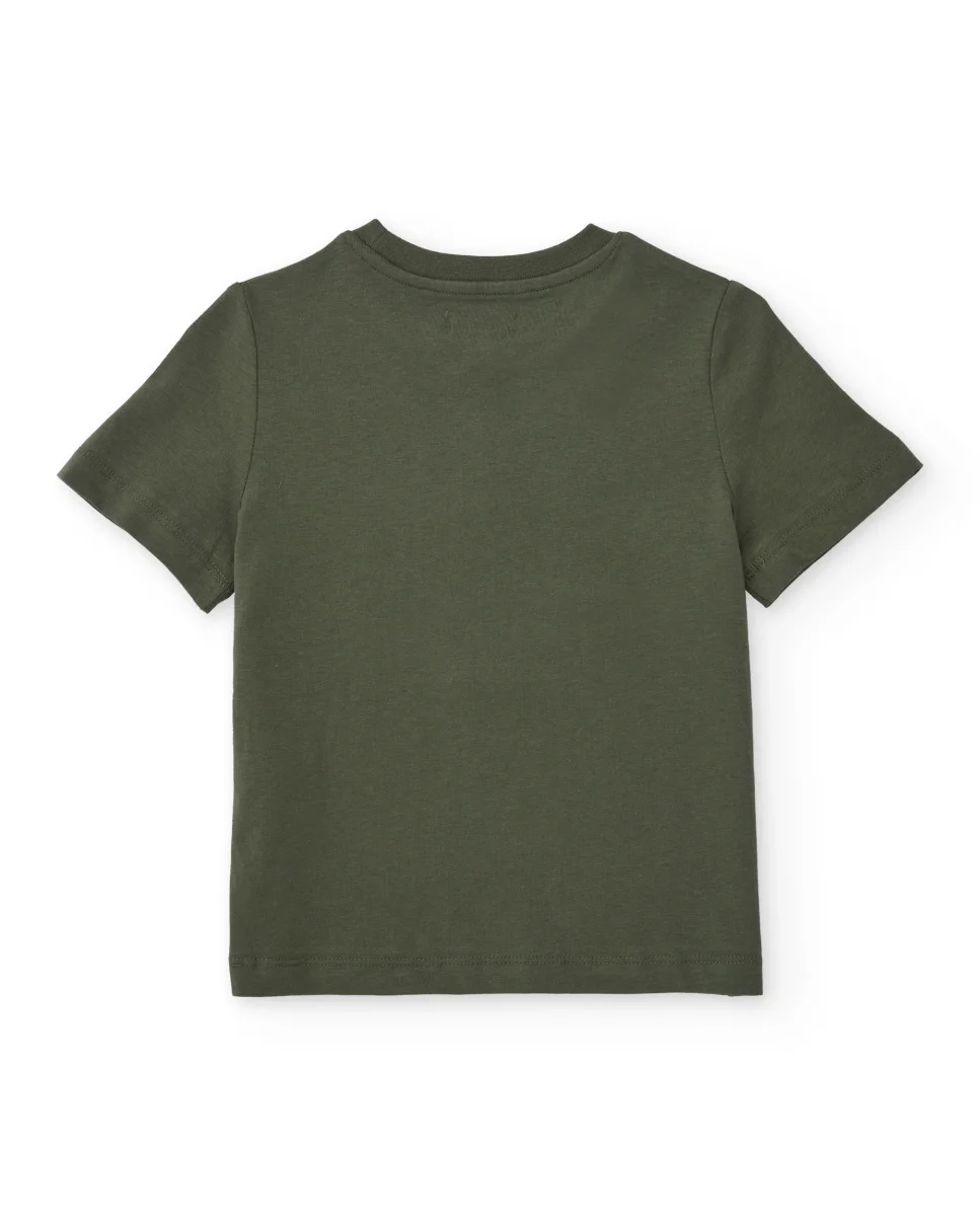 Camiseta de niño de punto con gráfico lineal - Imagen 3