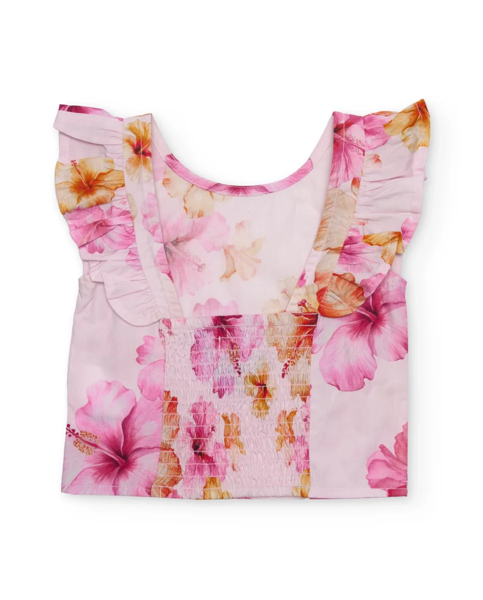 Camisa de niña de plana con volantes laterales - Imagen 4