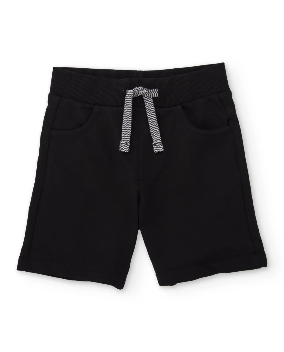 Bermuda de niño de punto con cordón ajustable