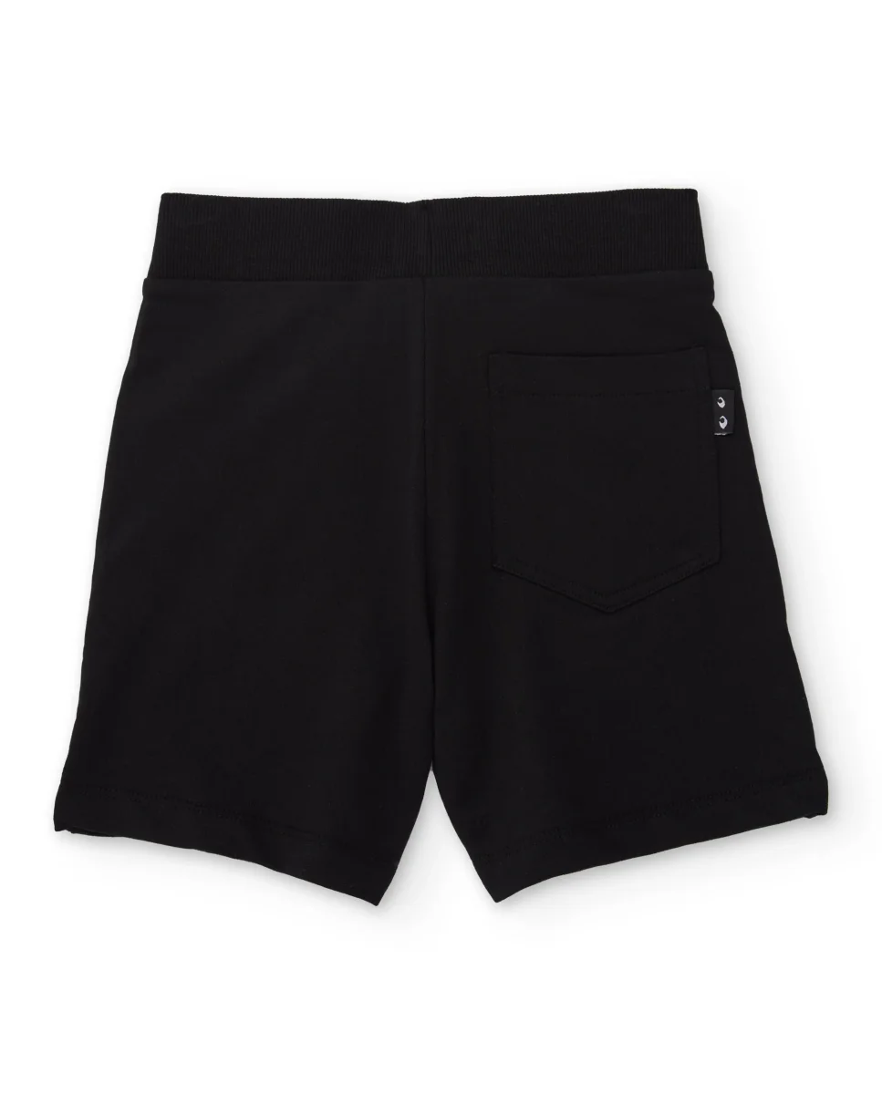 Bermuda de niño de punto con cordón ajustable - Imagen 3