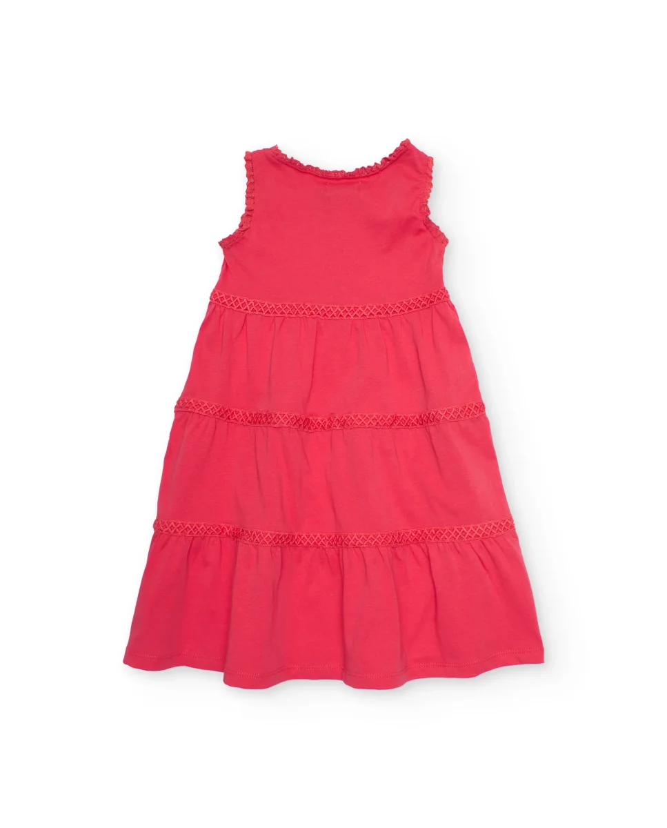 Vestido de niña de punto con detalles de encaje - Imagen 3