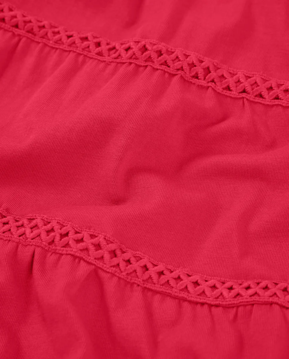 Vestido de niña de punto con detalles de encaje - Imagen 5
