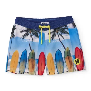 Bañador de niño de plana con tablas de surf
