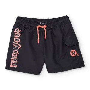 Bañador de niño de plana con estampado lateral