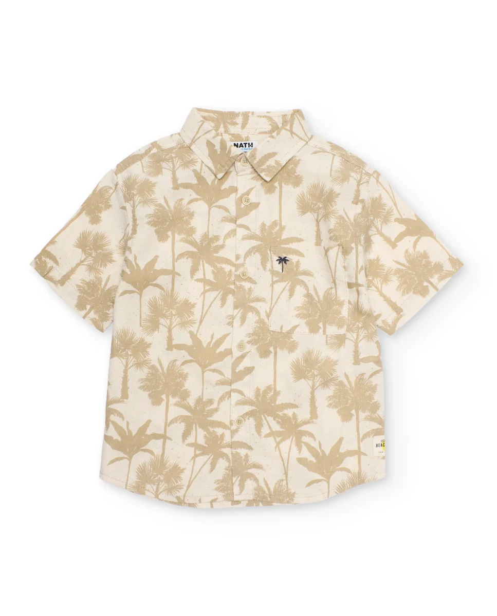 Camisa de niño de plana con diseño de palmeras - Imagen 3