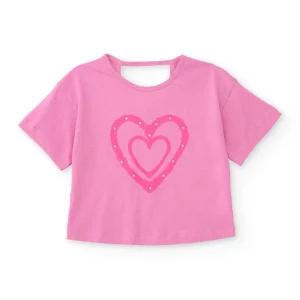 Camiseta de niña de punto con apliques brillantes