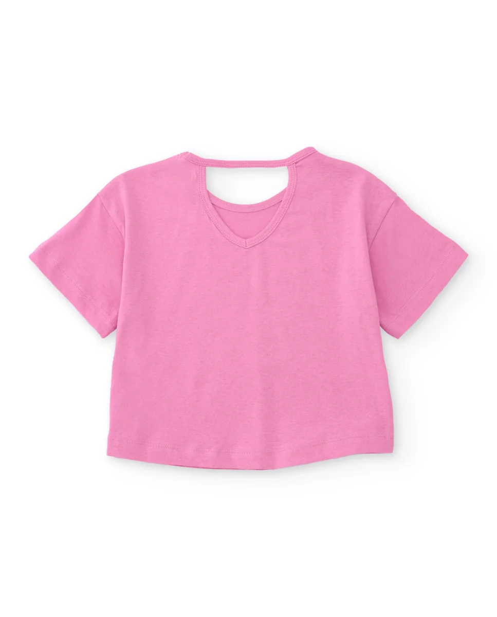 Camiseta de niña de punto con apliques brillantes - Imagen 3