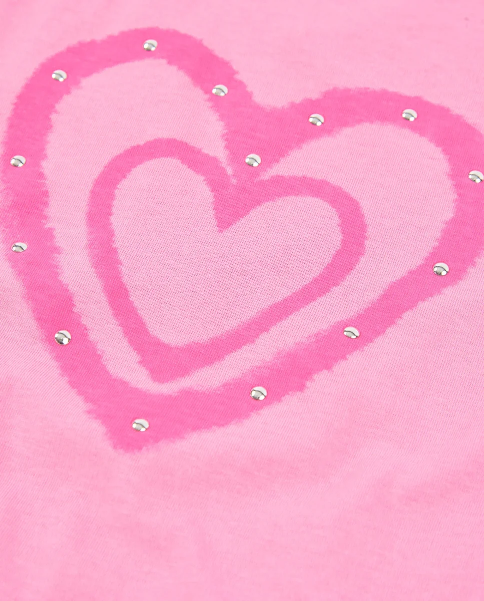 Camiseta de niña de punto con apliques brillantes - Imagen 5