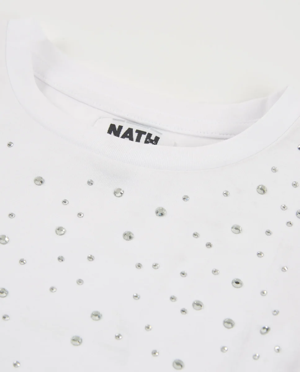 Camiseta de niña de punto con aplicaciones brillantes - Imagen 4