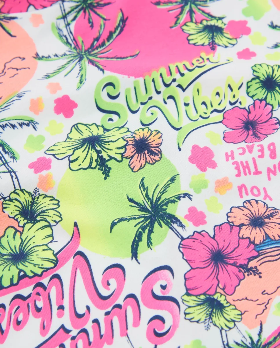 Camiseta de niña de punto con estampado veraniego - Imagen 6