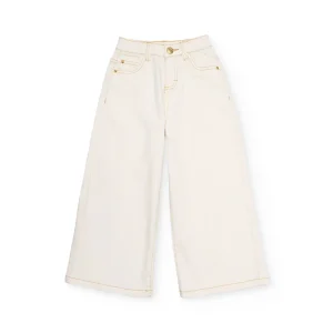 Pantalones de niña de plana con pernera ancha