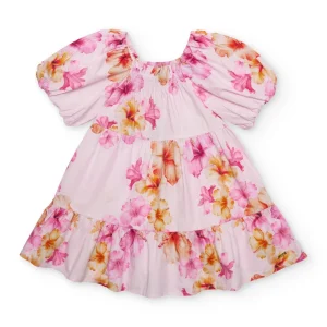 Vestido de niña de plana con estilo romántico