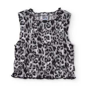 Top de niña de plana con diseño animal print