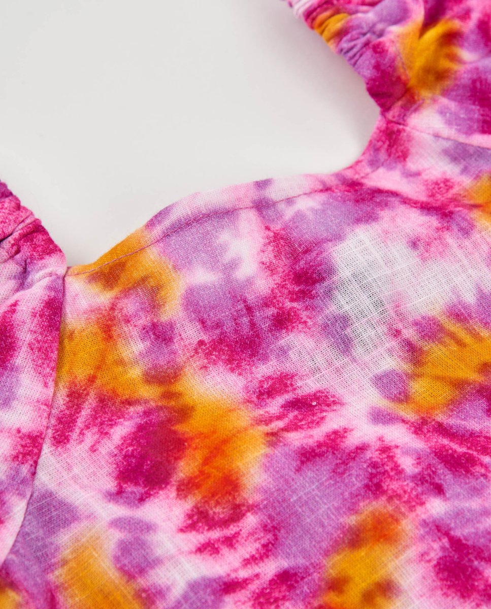 Blusa de niña de plana con diseño tie-dye - Imagen 4