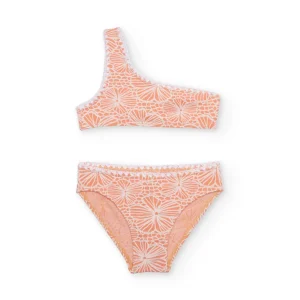 Bikini de niña de punto y estampado en relieve